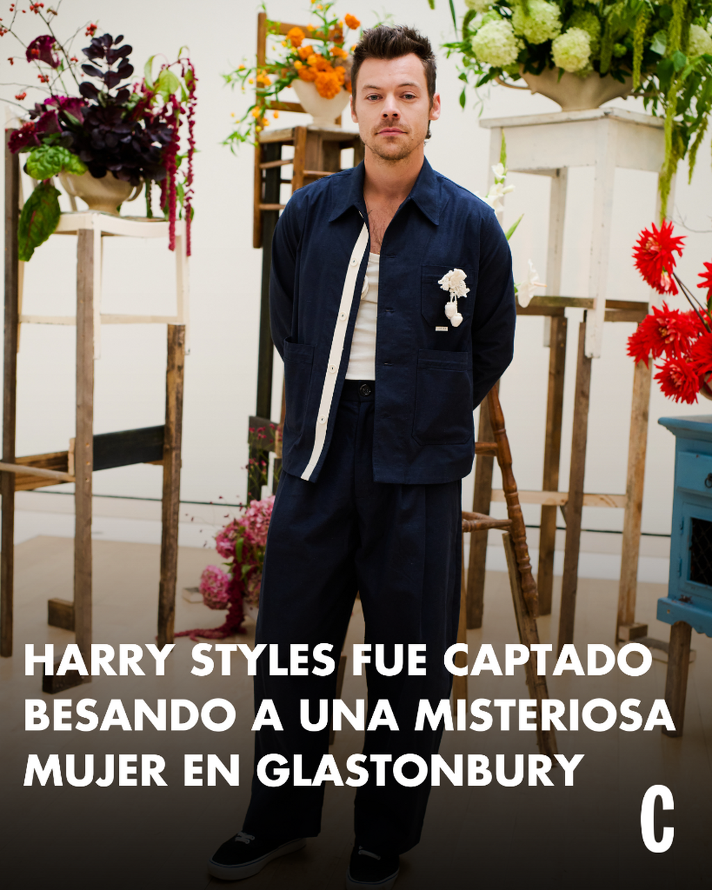 Harry Styles fue captado besando a una misteriosa mujer en Glastonbury