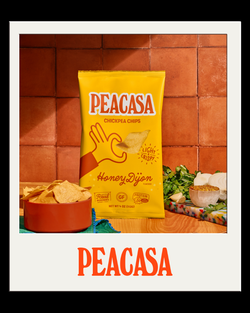 Peacasa Chips, Socca, chickpeas, high protein