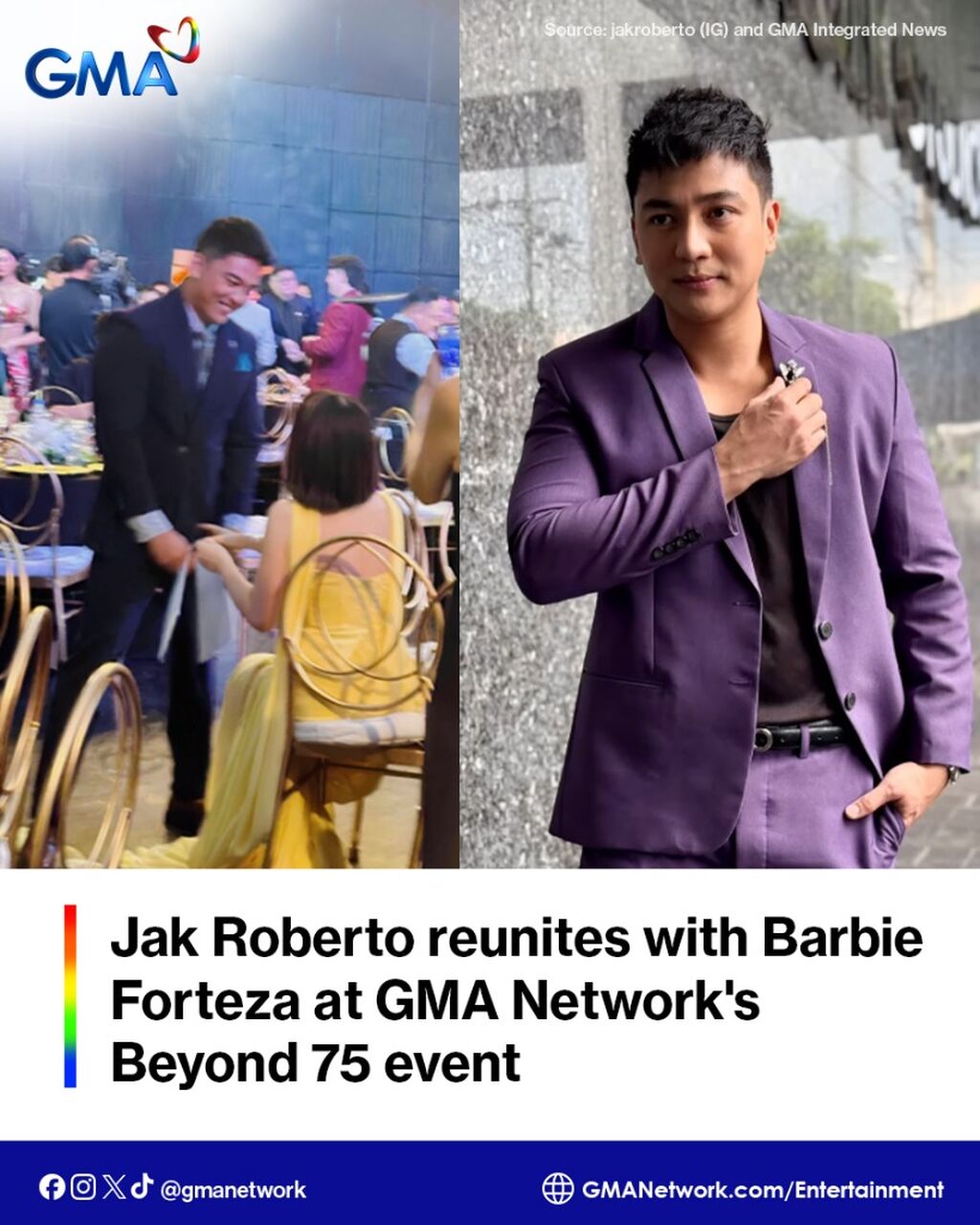 Jak Roberto reunites with Barbie Forteza at GMA Network's Beyond 75 event