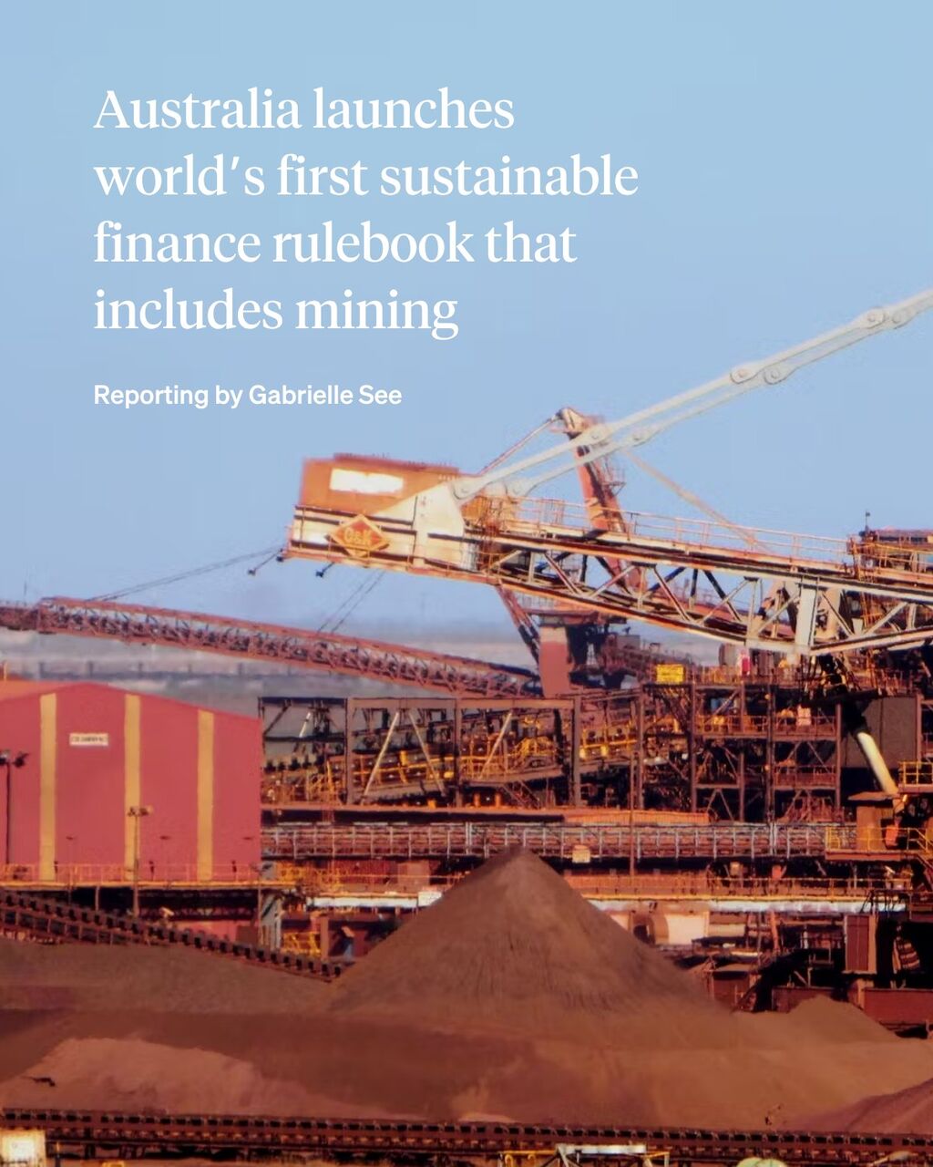 Australia launches world&rsquo;s first sustainable finance rulebook that includes mining