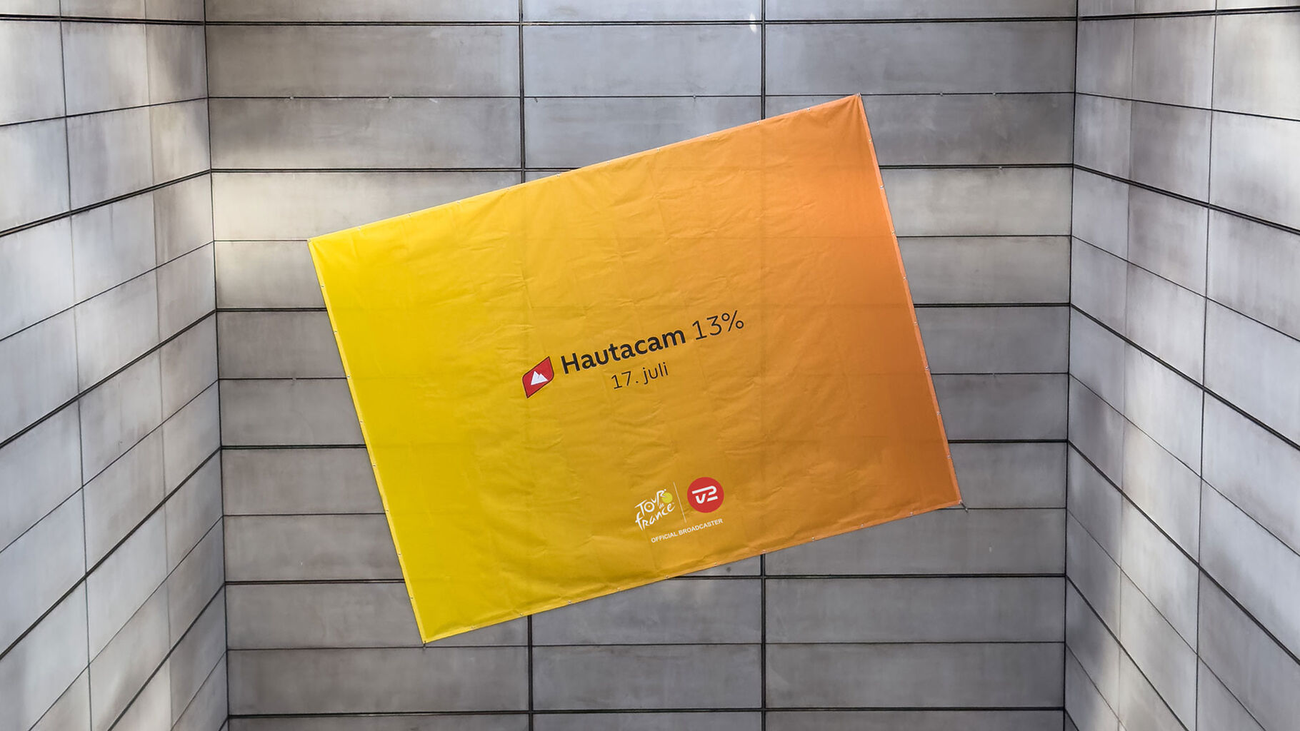 Tour de France ads are tilted to match the incline of the race&rsquo;s brutal climbs