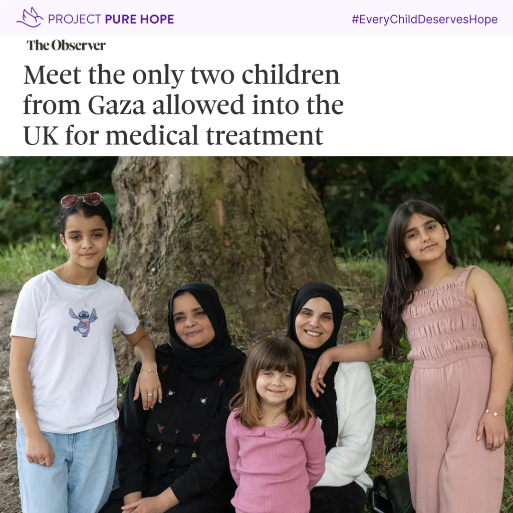 article: Meet the only two children from Gaza allowed into the UK for medical treatment