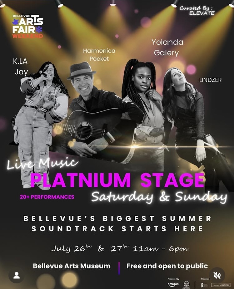 July 26 & 27 Platnium Stage at Bellevue Arts Museum Plaza