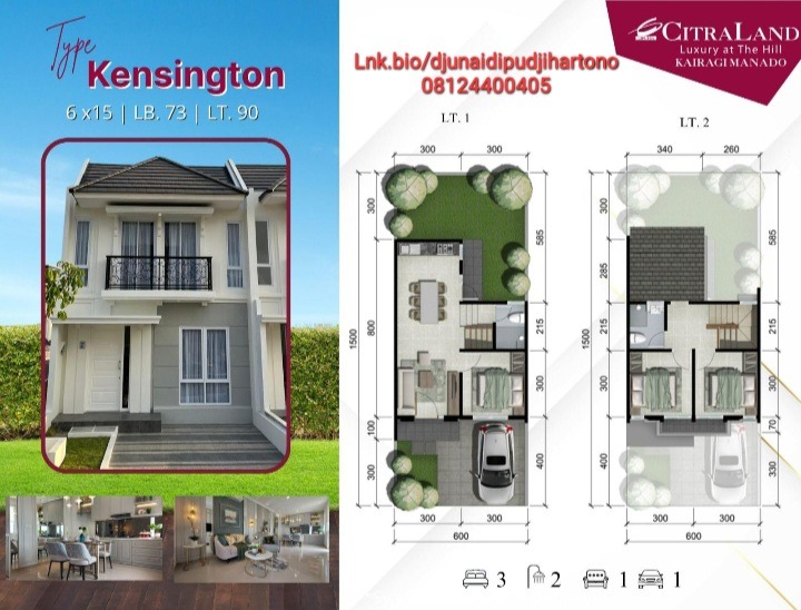 Rumah mewah type kensington,citraland kairagi manado