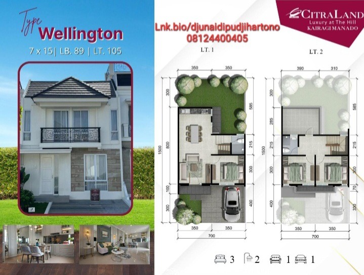 Rumah mewah type wellington,citraland kairagi manado