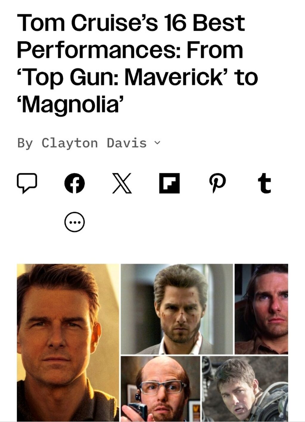 Tom Cruise&rsquo;s 16 Best Performances: From &lsquo;Top Gun: Maverick&rsquo; to &lsquo;Magnolia&rsquo;