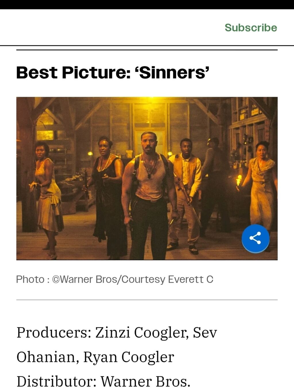 &lsquo;Sinners&rsquo; and &lsquo;F1&rsquo; Are the Biggest Oscar Contenders of 2025 Ahead of the Fall Festival Boom