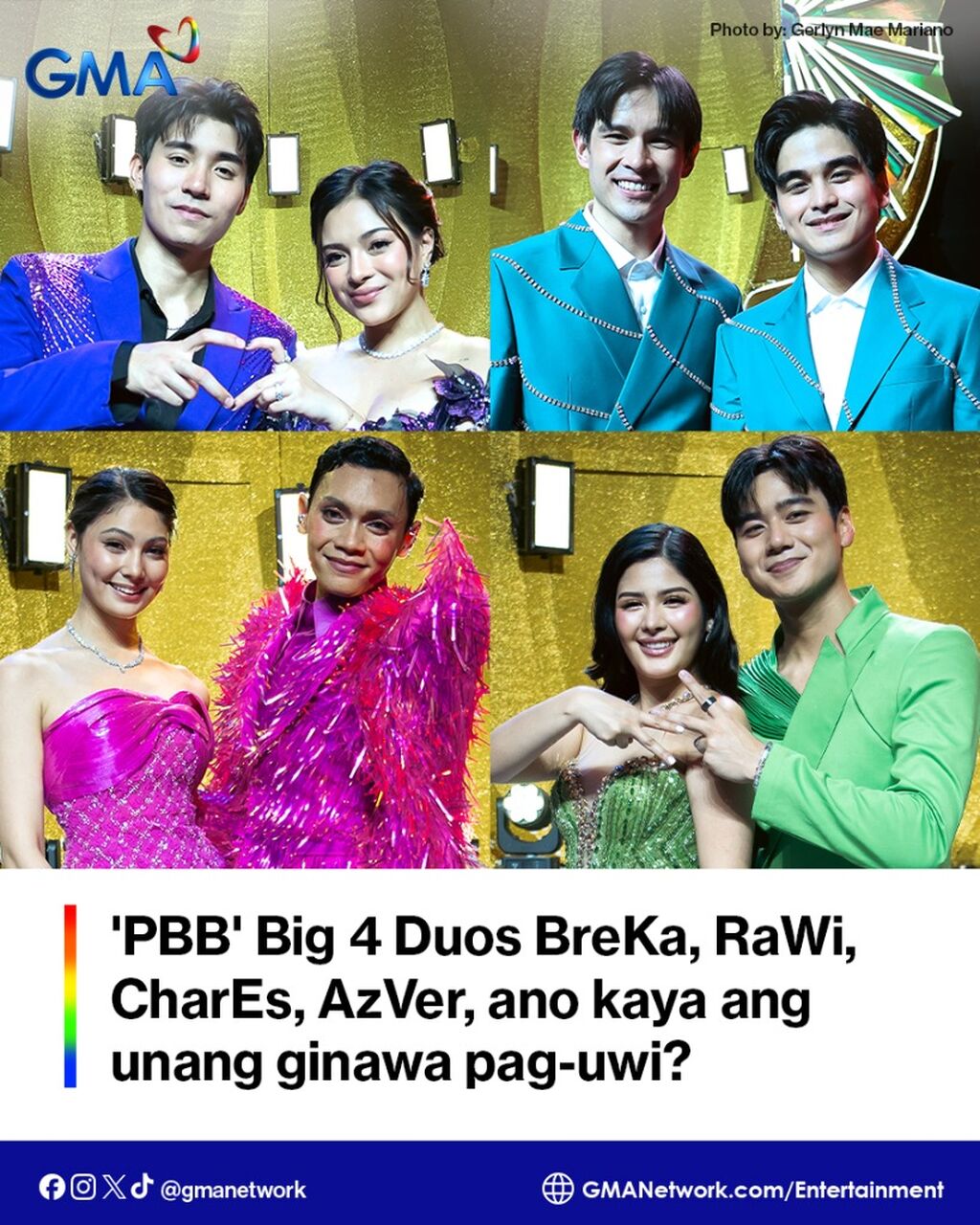 'PBB' Big 4 Duos BreKa, RaWi, CharEs, AzVer, ano kaya ang unang ginawa pag-uwi?