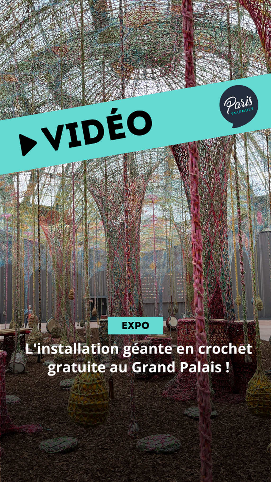L'installation g&eacute;ante en crochet gratuite d'Ernesto Neto au Grand Palais