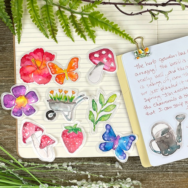 How to make DIY Watercolor Stickers!