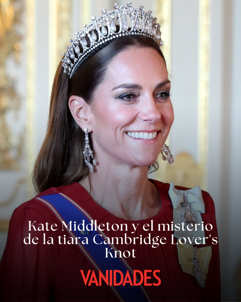 Descubre la misteriosa historia detr&aacute;s de la tiara Cambridge Lover&rsquo;s Knot, la favorita de Kate Middleton y Lady Di
