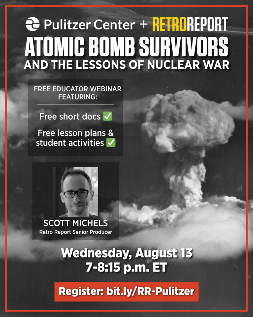 RSVP to Atomic Bomb Webinar with Pulitzer 