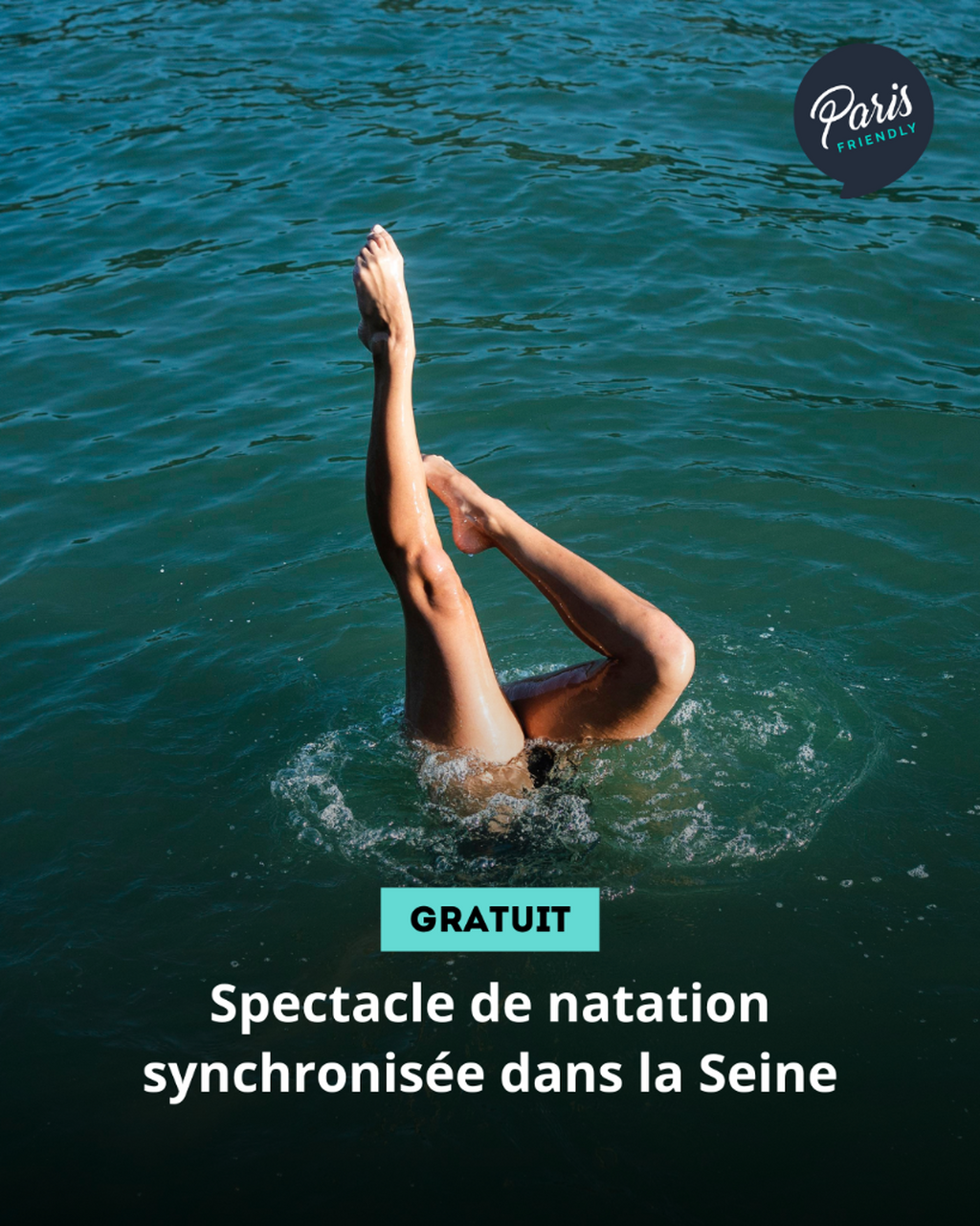 Spectacle de natation synchronis&eacute;e dans la Seine
