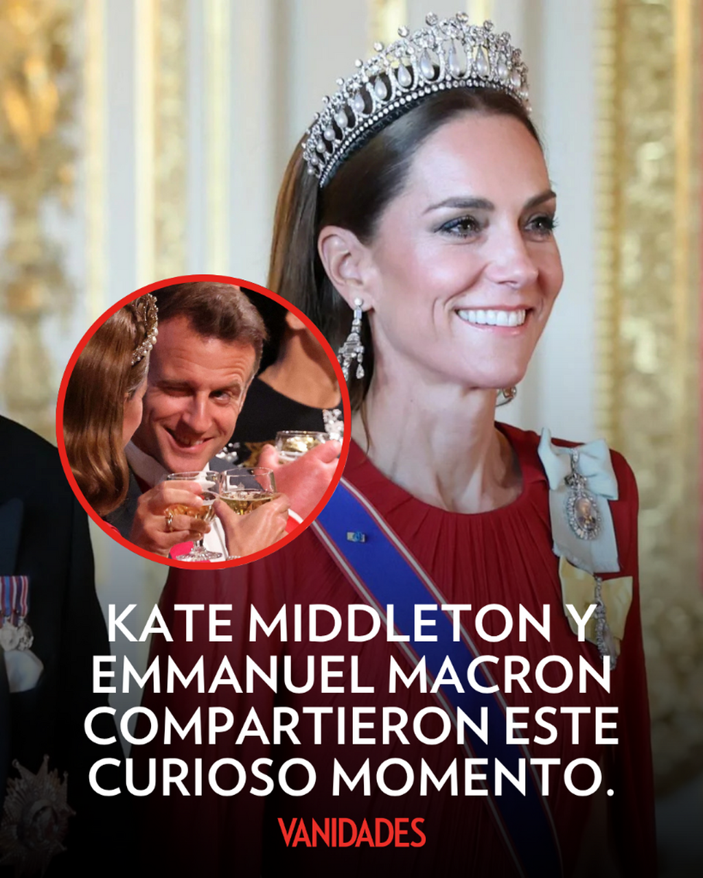 El extra&ntilde;o momento que protagoniz&oacute; Kate Middleton con Emmanuel Macron y que podr&iacute;a incomodar al pr&iacute;ncipe William