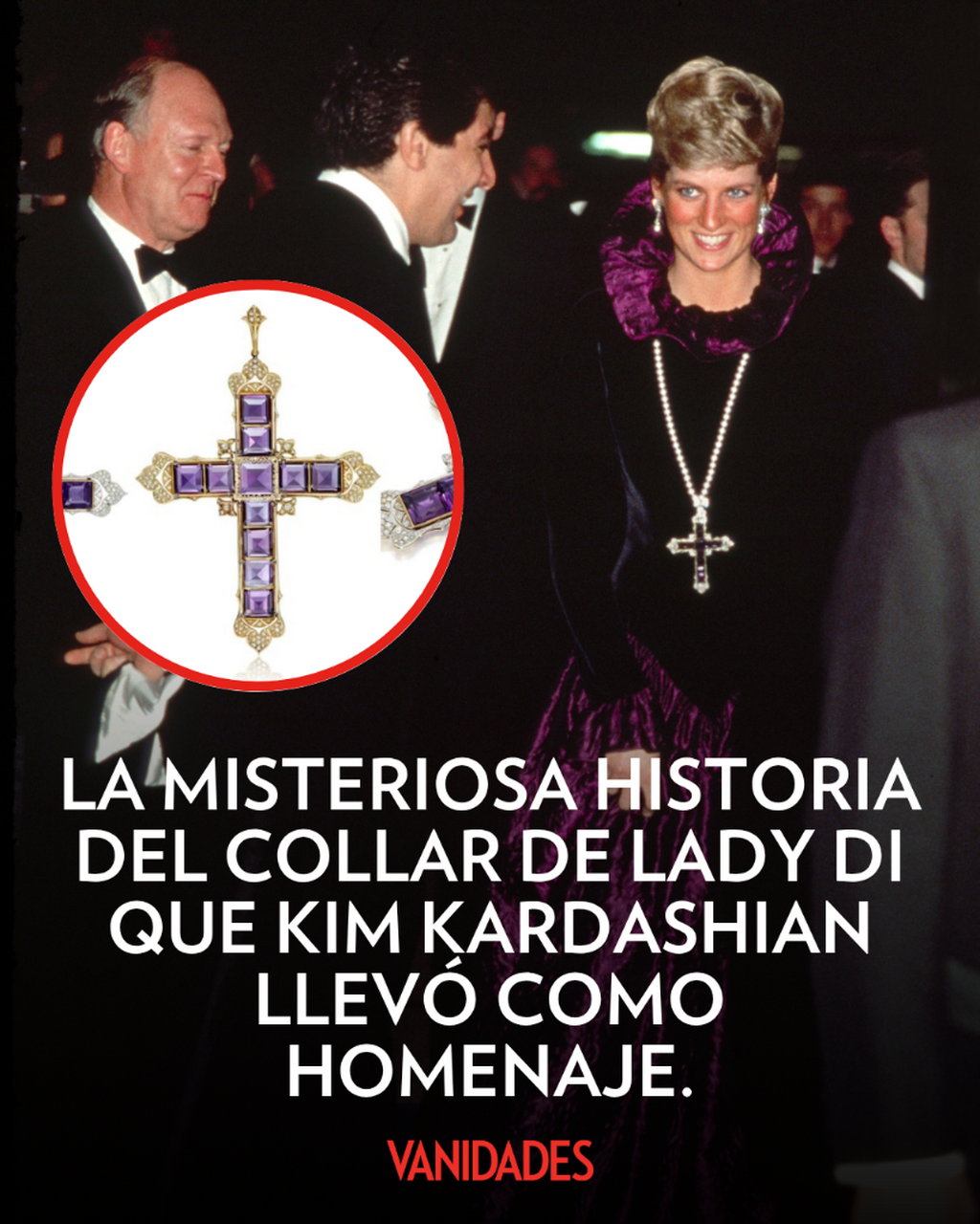 Esta es la m&iacute;stica historia del collar con el que Kim Kardashian rindi&oacute; homenaje a Lady Di