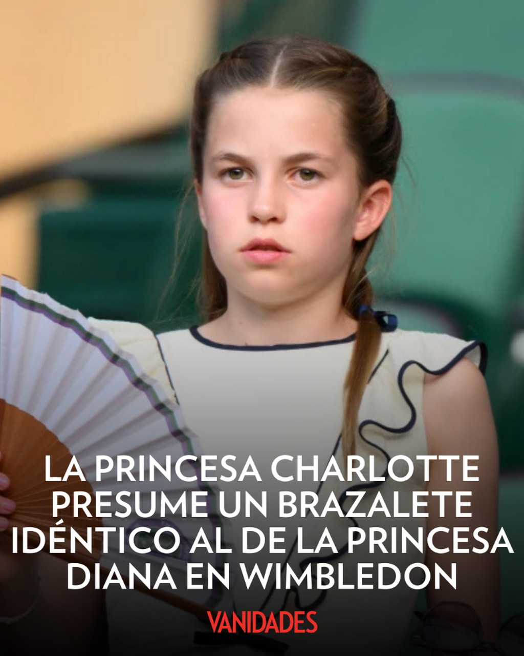 &iexcl;Igual que Lady Di! La princesa Charlotte presume un brazalete id&eacute;ntico al de la princesa Diana en Wimbledon