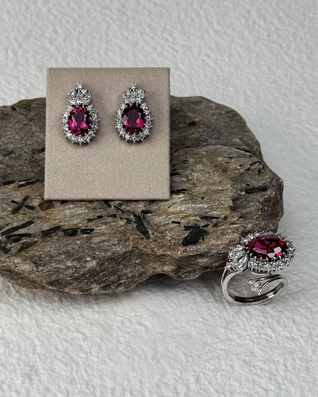 Tourmaline Earrings and Ring