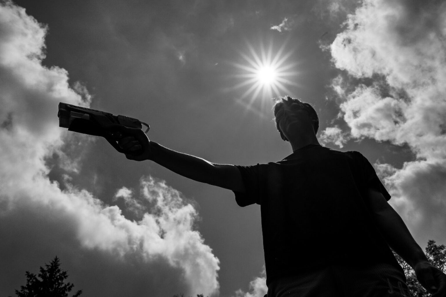 Nerf Battle Photographed in the Style of a War Photographer
