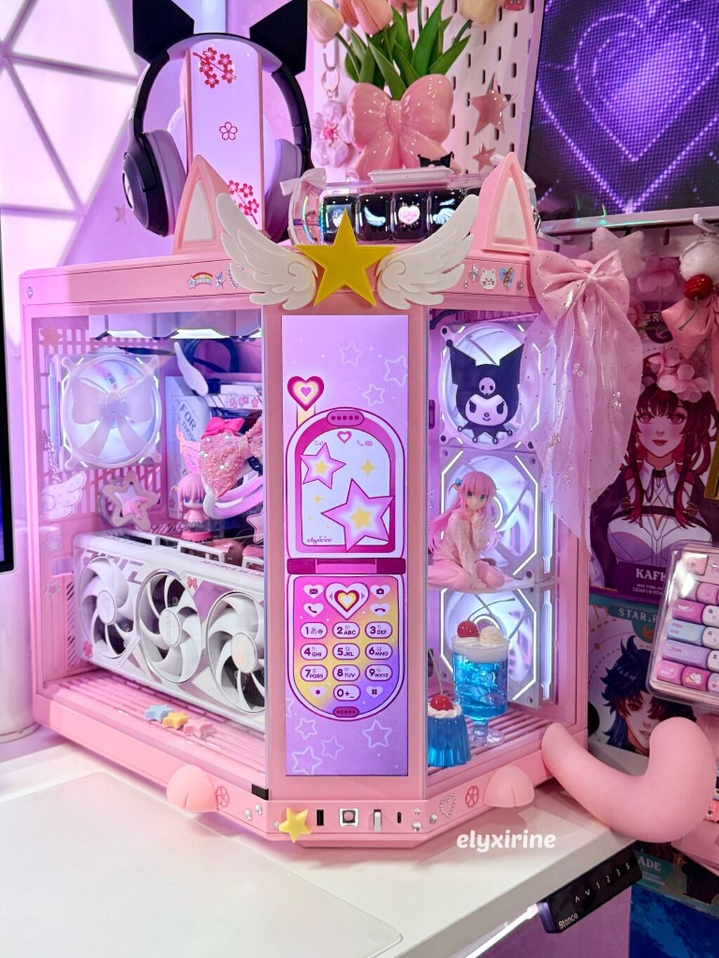 3D print cat PC decor