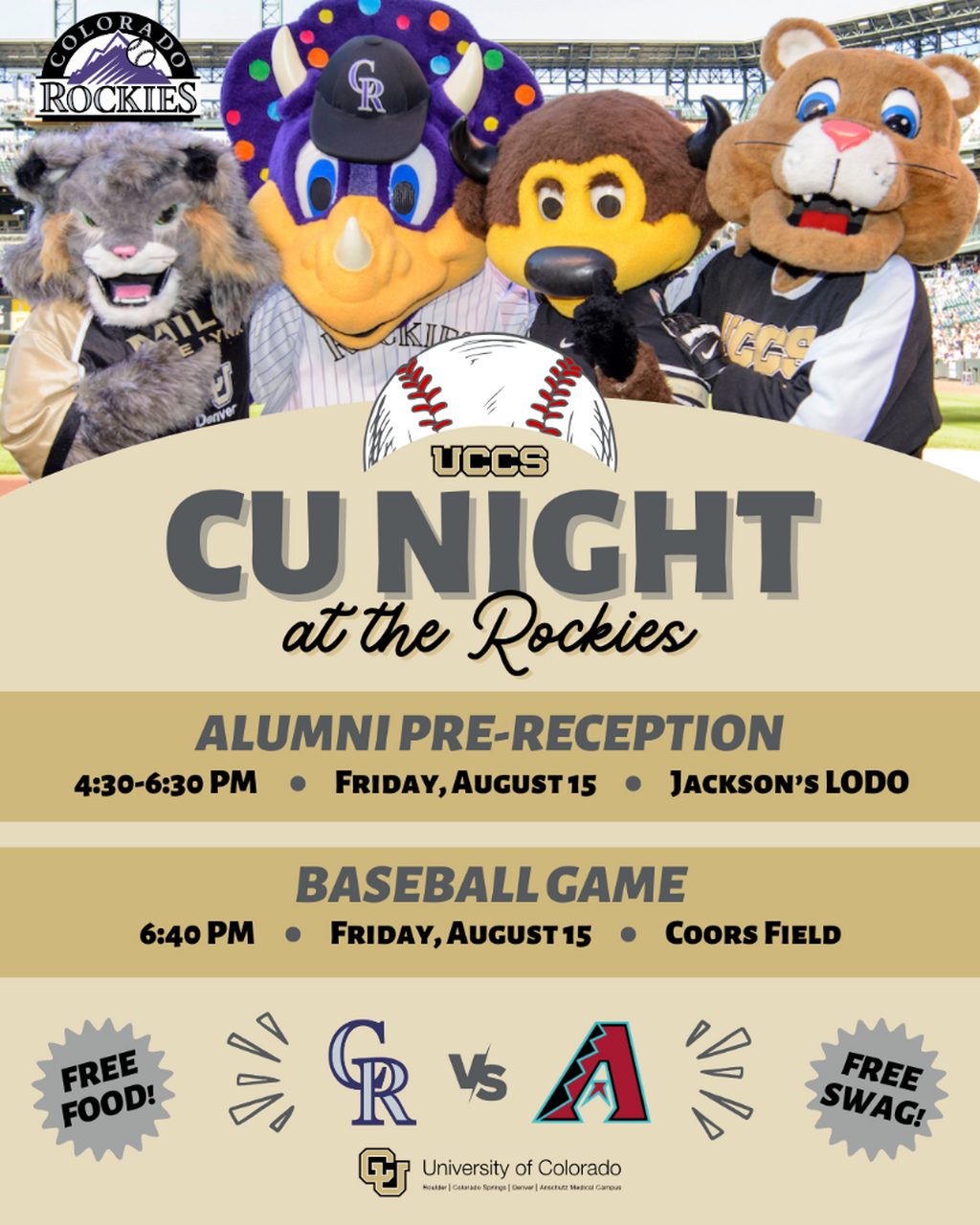 CU Night at the Rockies Event!
