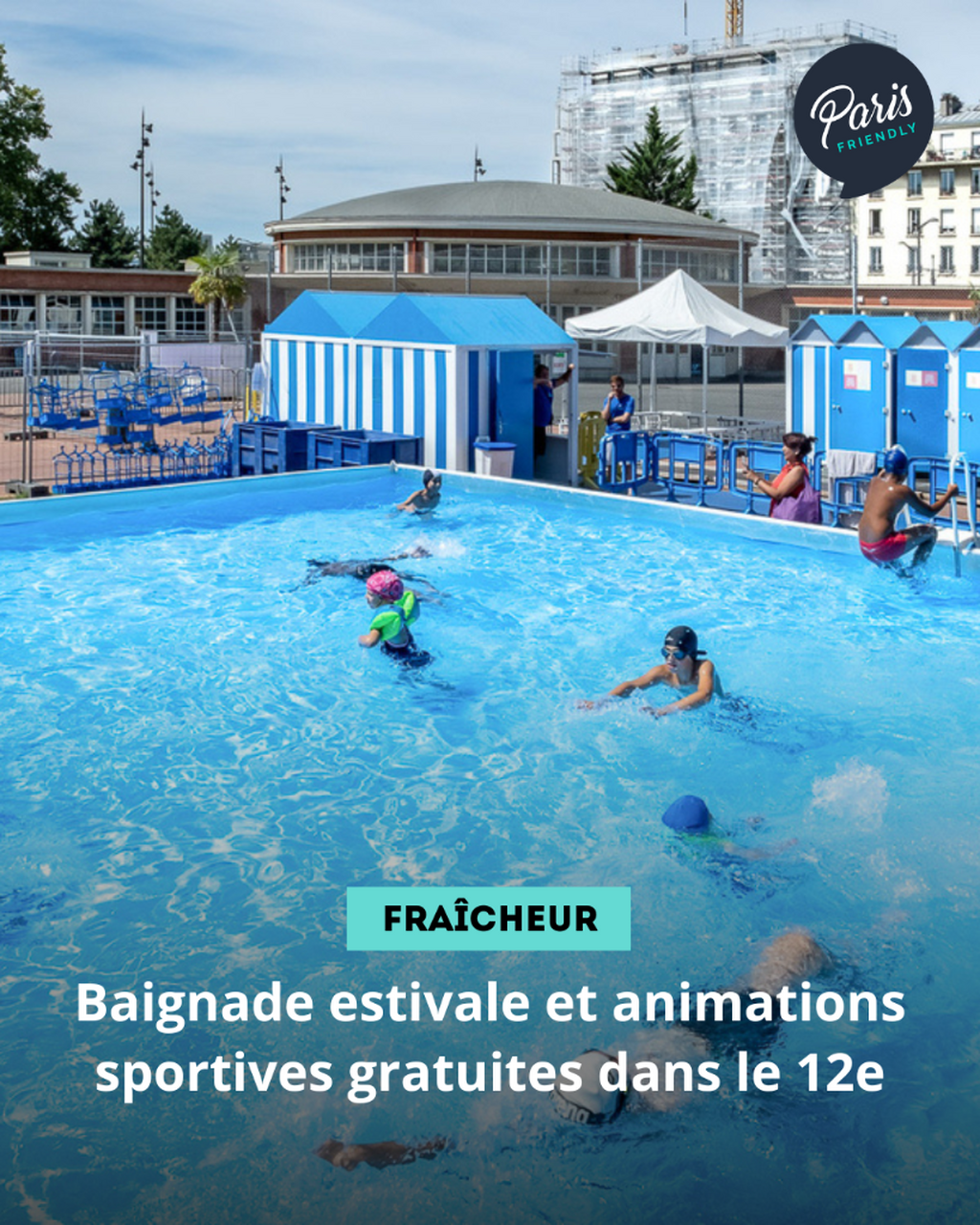 Baignade estivale et animations sportives gratuites dans le 12e