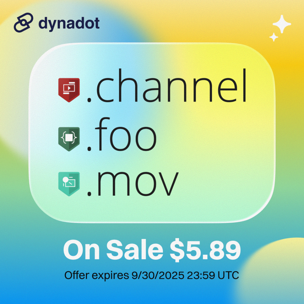 Explore .channel, .foo, and .mov for $5.89!