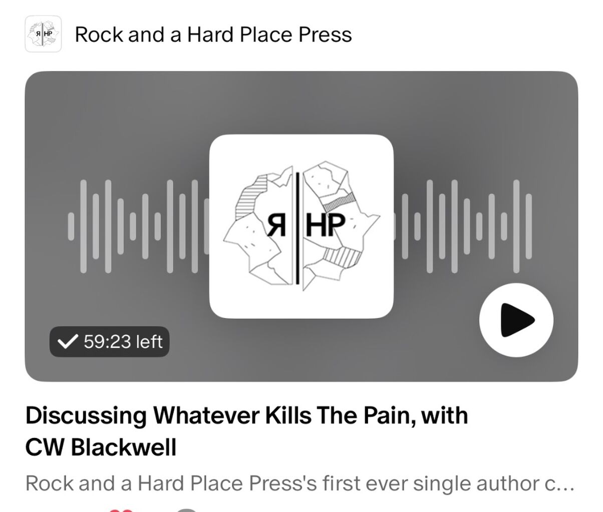 Podcast interview with Rock and a Hard Place Press