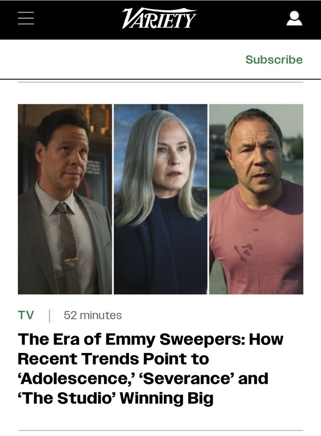 The Era of Emmy Sweepers: How Recent Trends Point to &lsquo;Adolescence,&rsquo; &lsquo;Severance&rsquo; and &lsquo;The Studio&rsquo; Winning Big