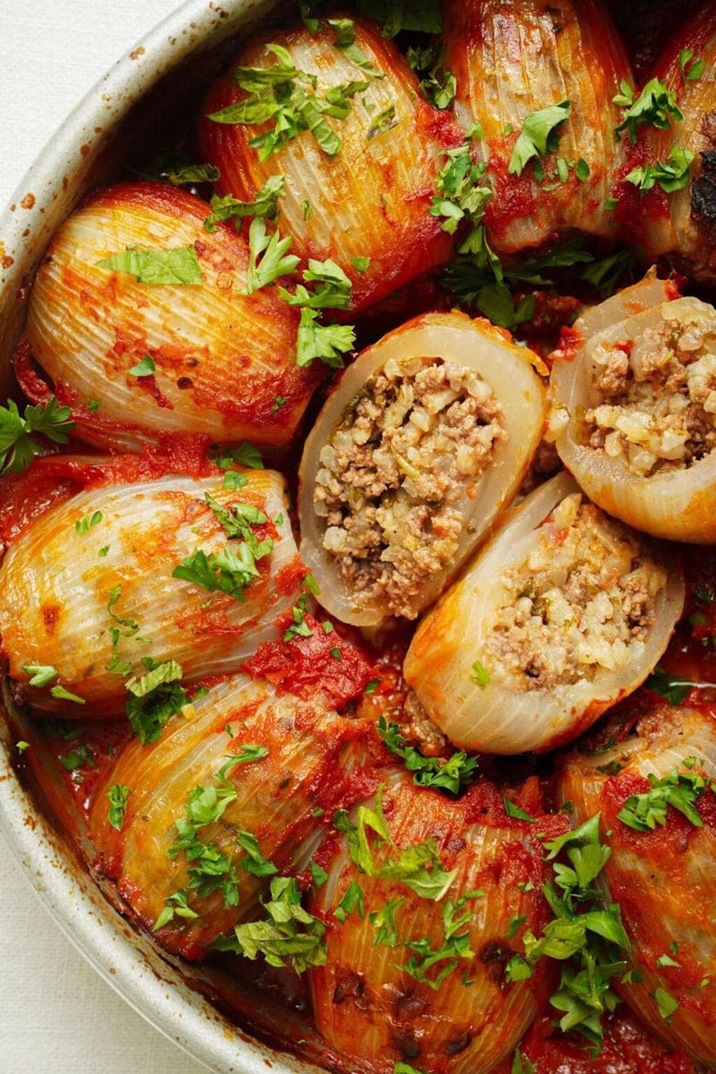 Greek Stuffed Onions (Salantourmasi)