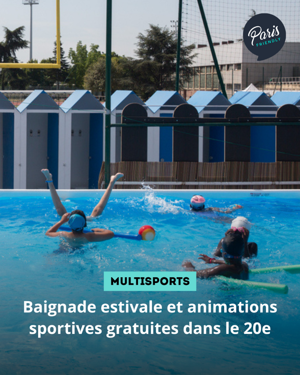 Baignade estivale et animations sportives gratuites dans le 20e