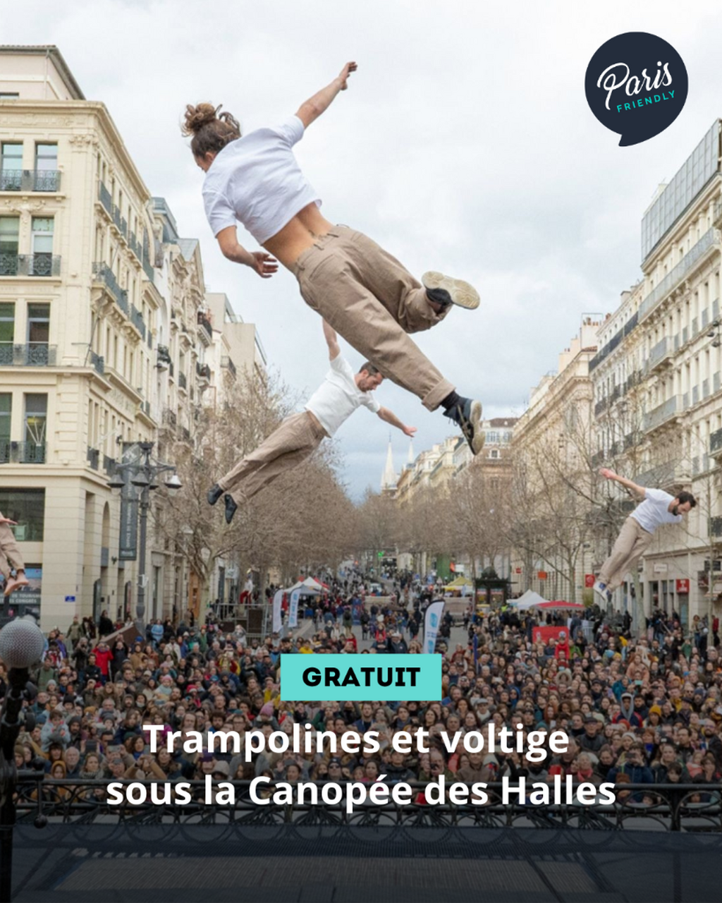 Trampolines et voltige sous la Canop&eacute;e des Halles