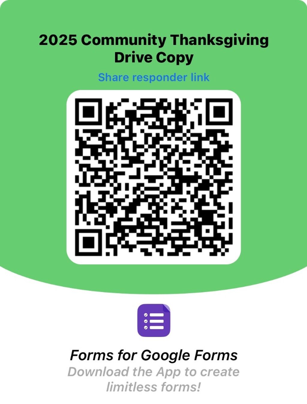 Community Thanksgiving Drive Registration 