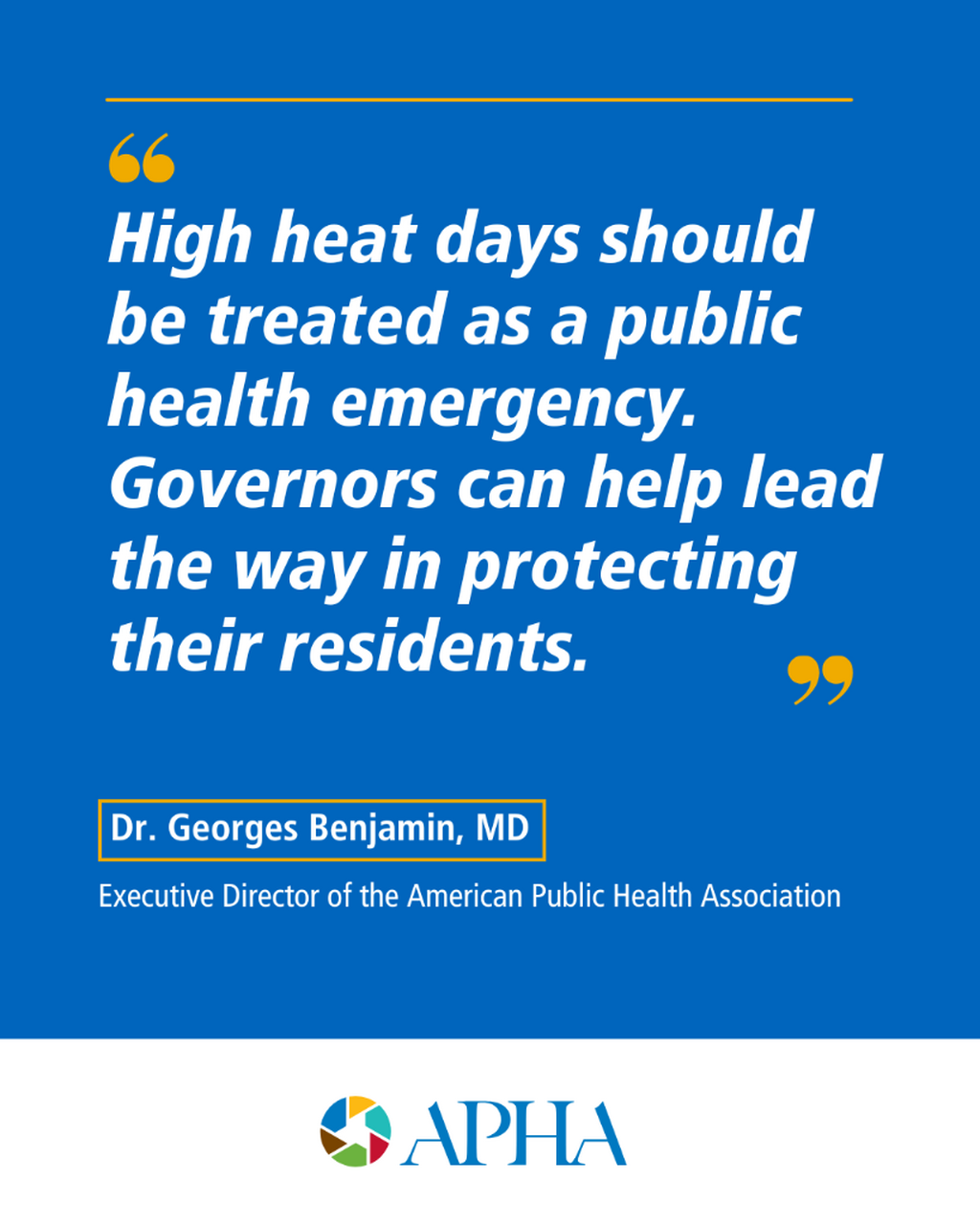 Letter to the National Governors Association