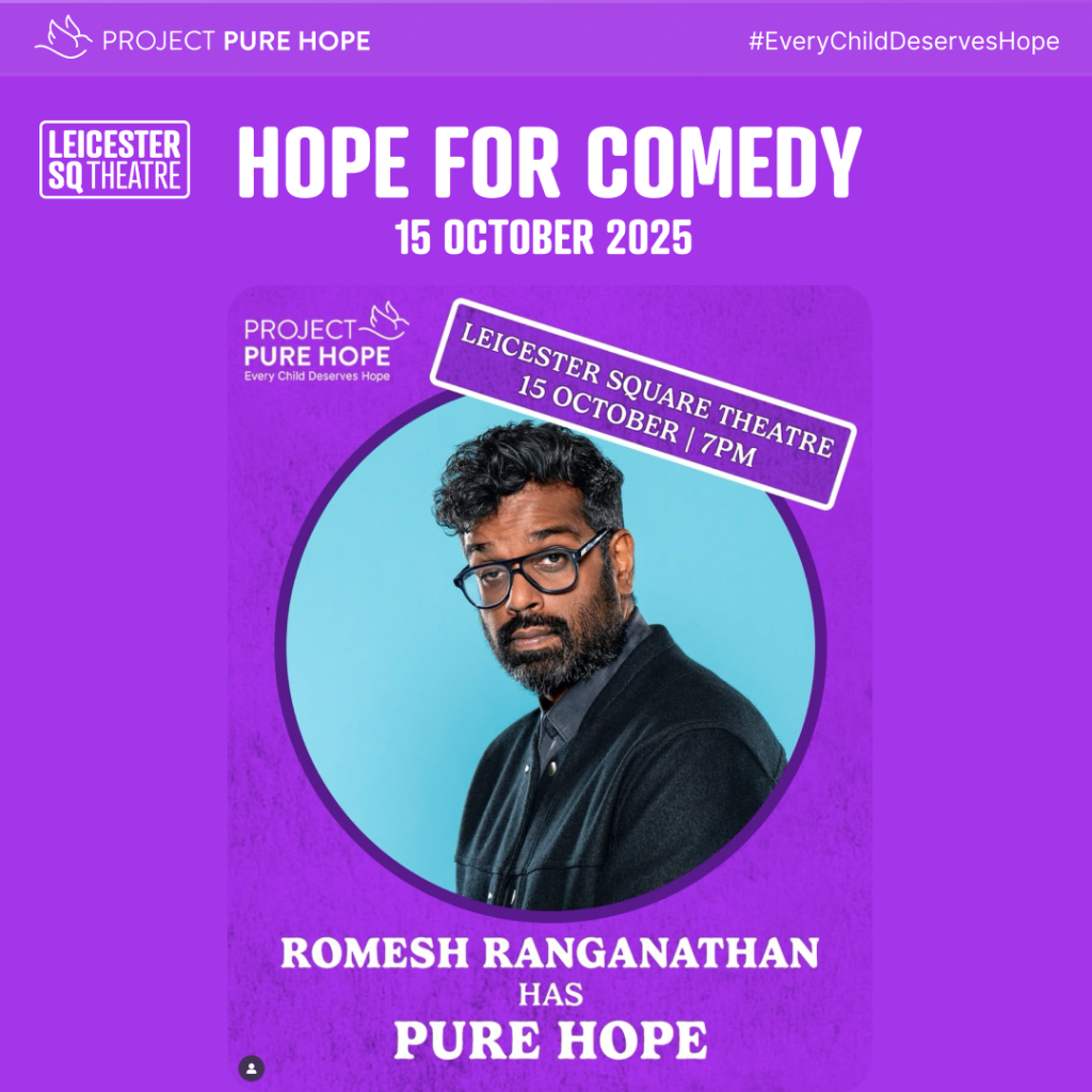 event: Romesh Ranganathan for HOPE FOR COMEDY