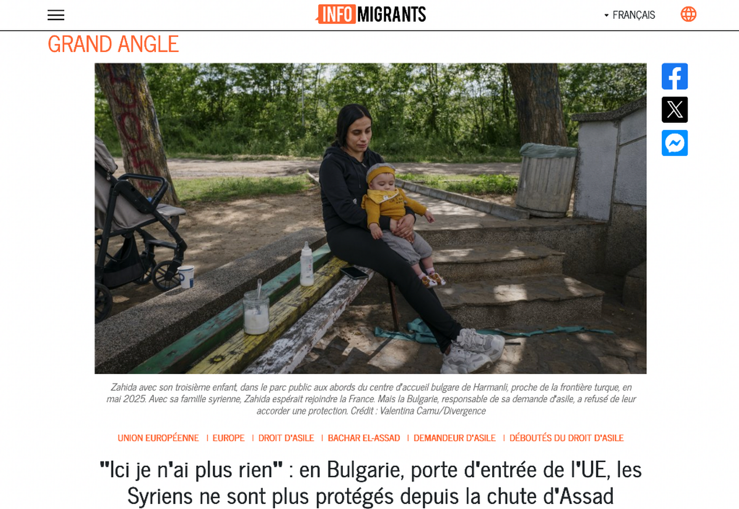 "Ici je n'ai plus rien" : en Bulgarie, porte d'entr&eacute;e de l'UE, les Syriens ne sont plus prot&eacute;g&eacute;s depuis la chute d'Assad
