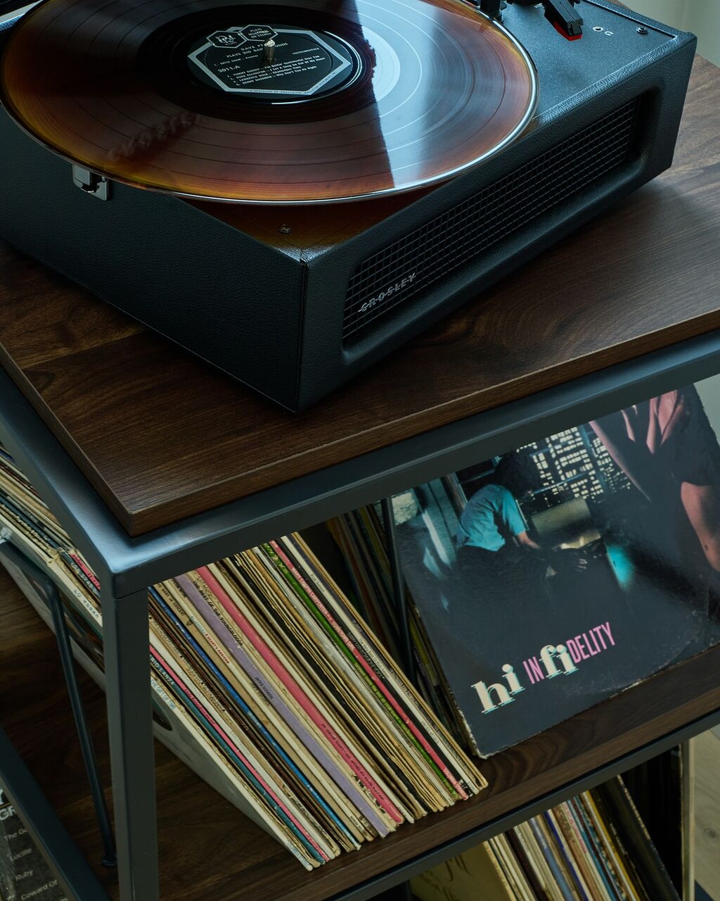 table and balcony record player
