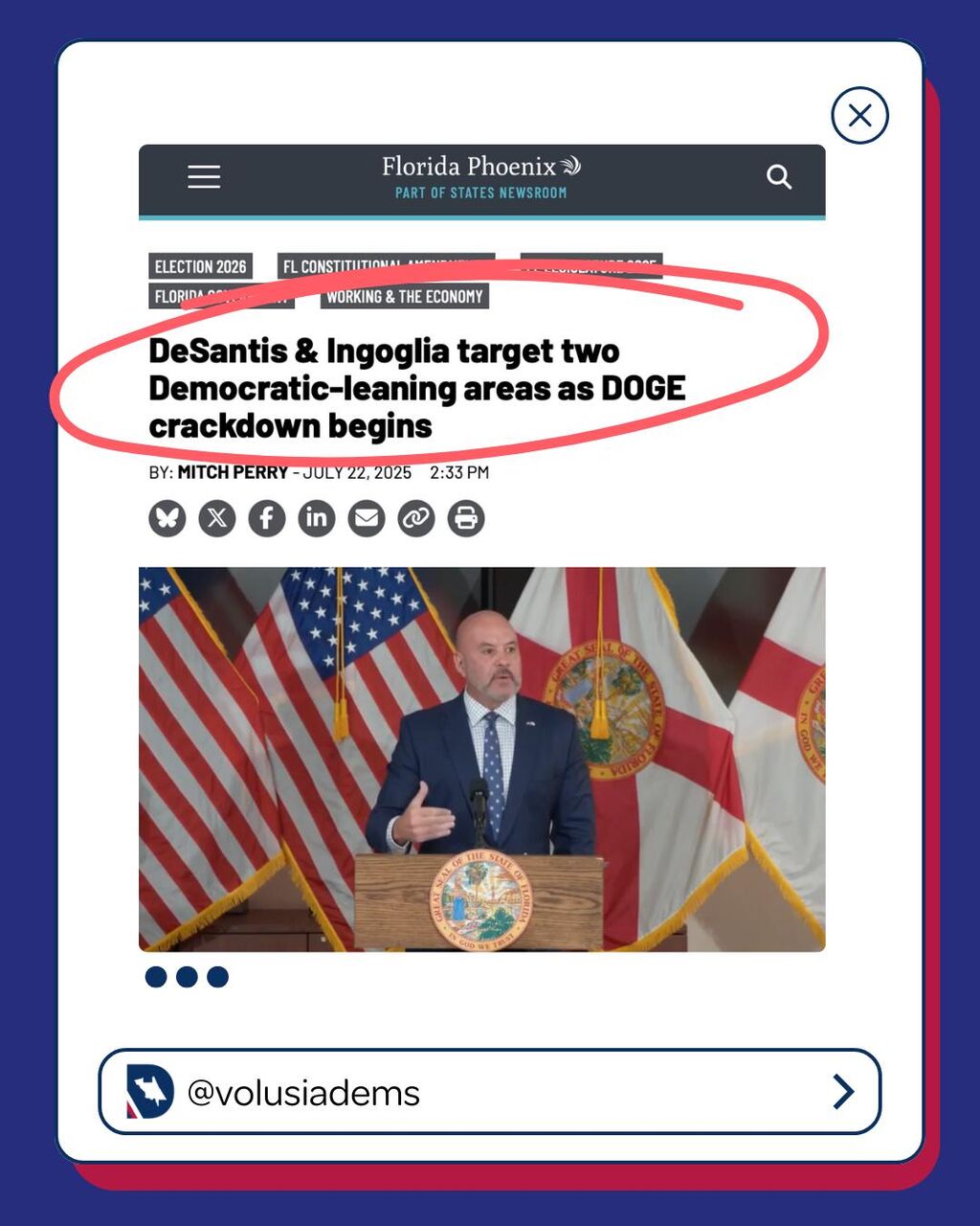 DeSantis & Ingoglia target two Democratic-leaning areas as DOGE crackdown begins  