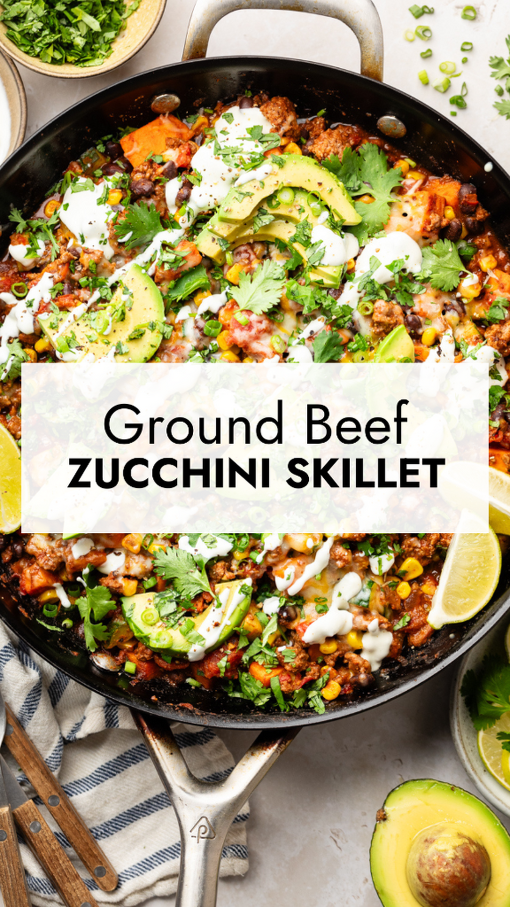 Ground Beef Zucchini Skillet