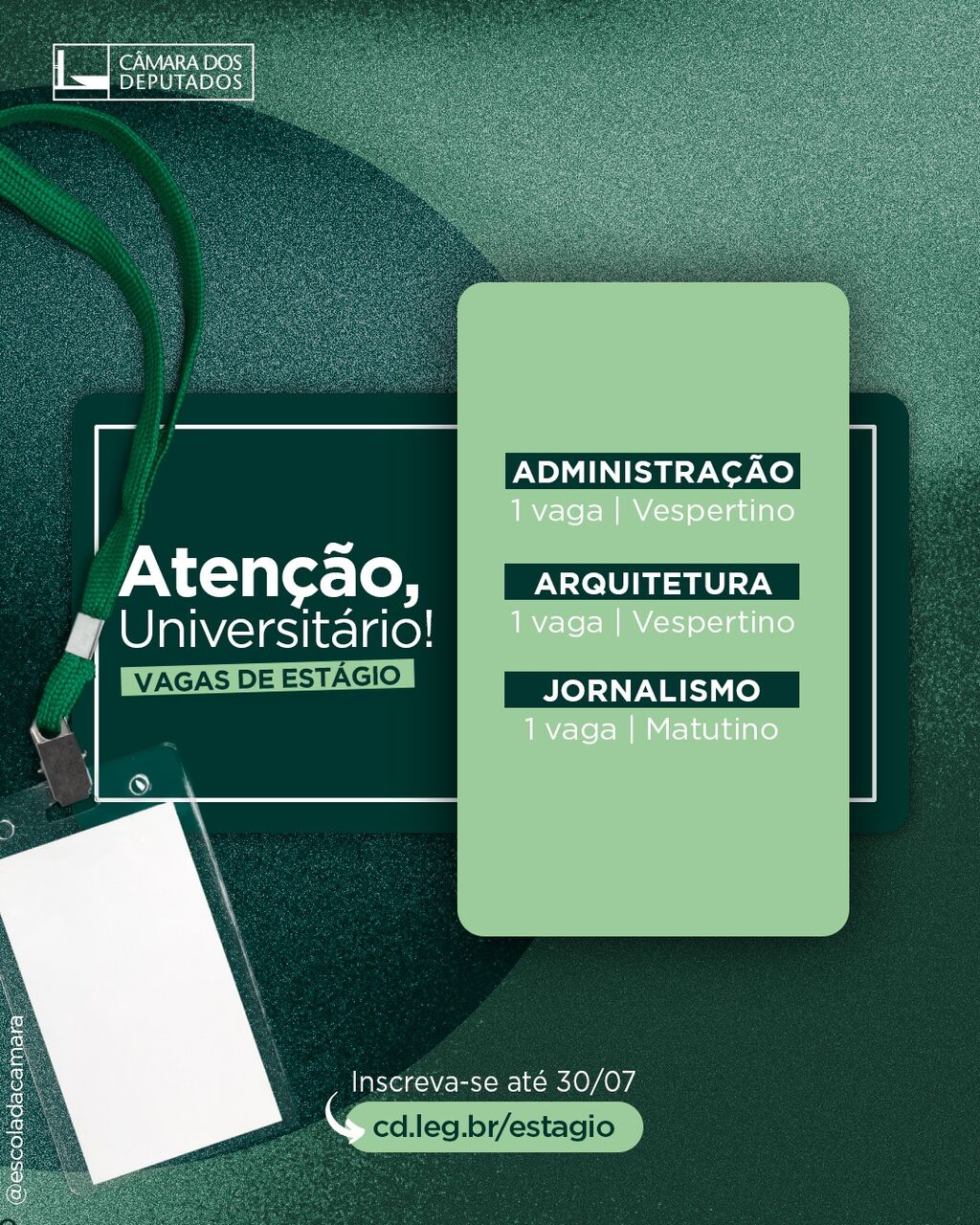 Est&aacute;gio na C&acirc;mara