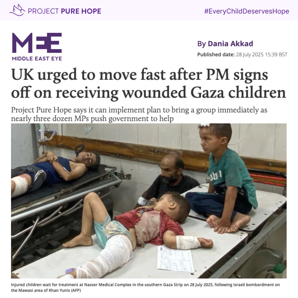 article: UK urged to move fast after PM signs off on receiving wounded Gaza children