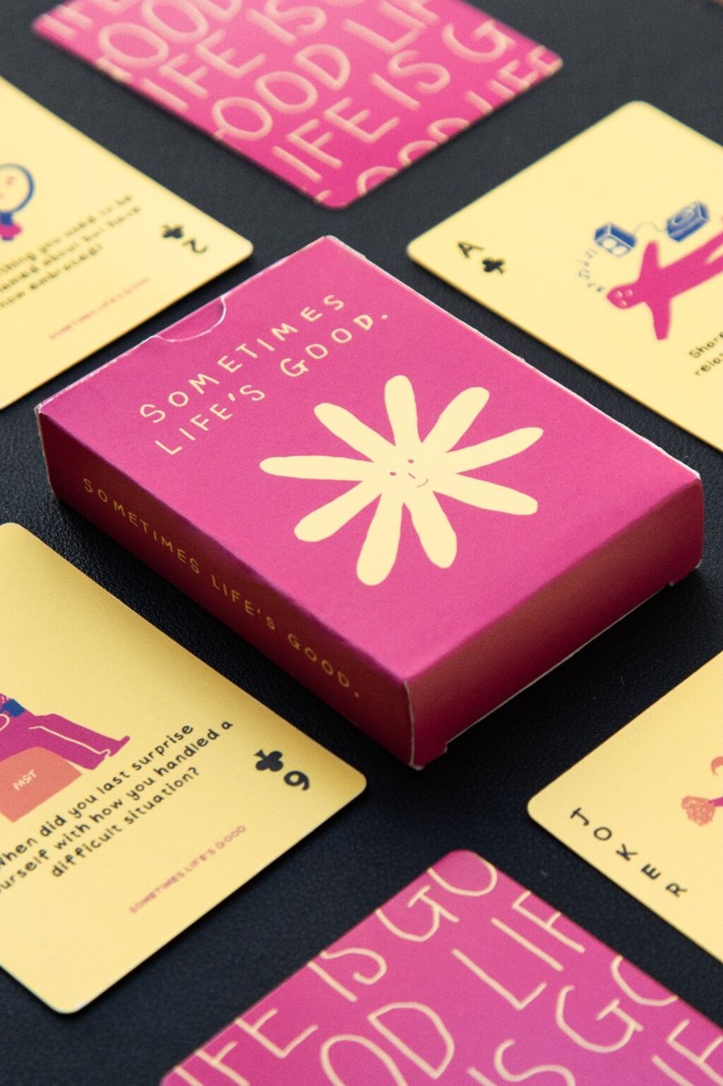 MERCH: SOMETIMES LIFE'S GOOD CONVERSATION POKER CARD