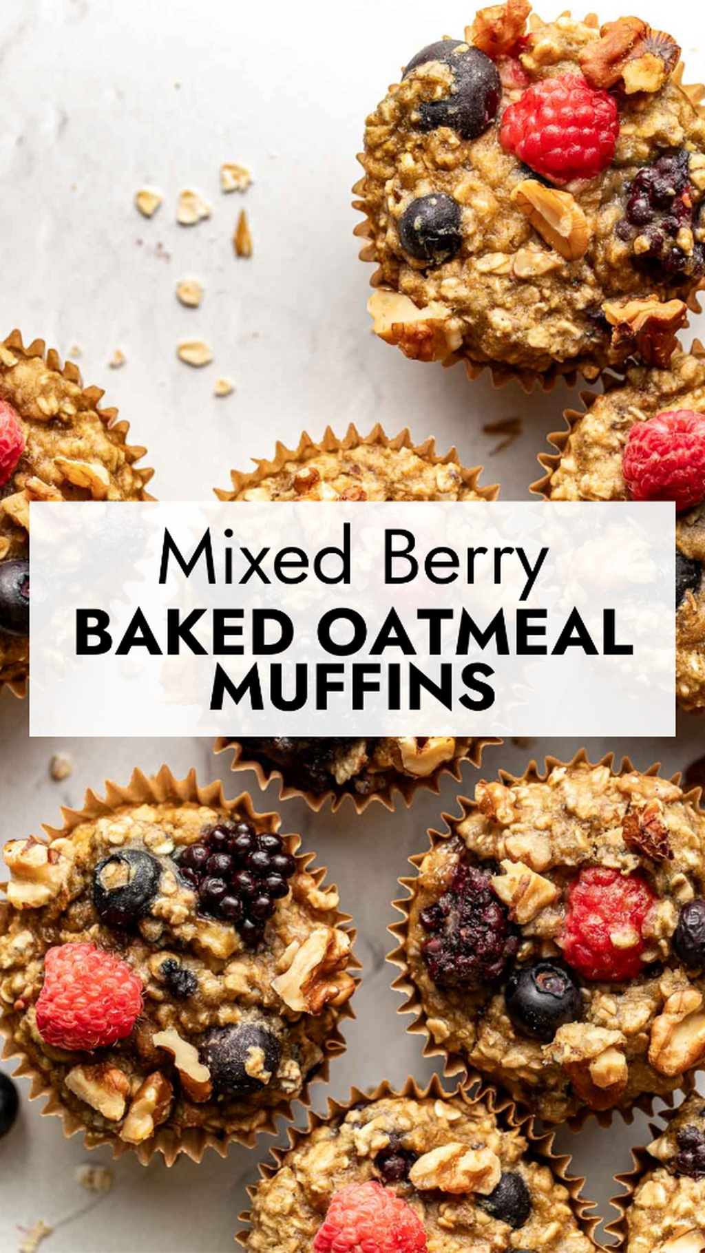 Mixed Berry Baked Oatmeal Muffins