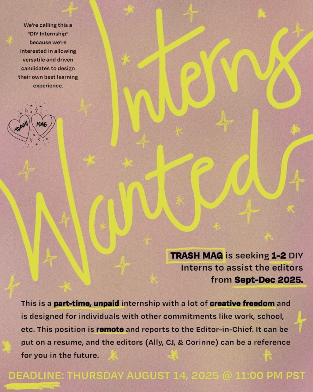 Fall '25 DIY Intern Info Sheet