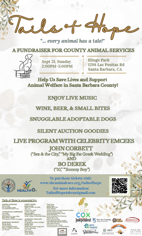 Animal Services Fundraiser:  Tails of Hope