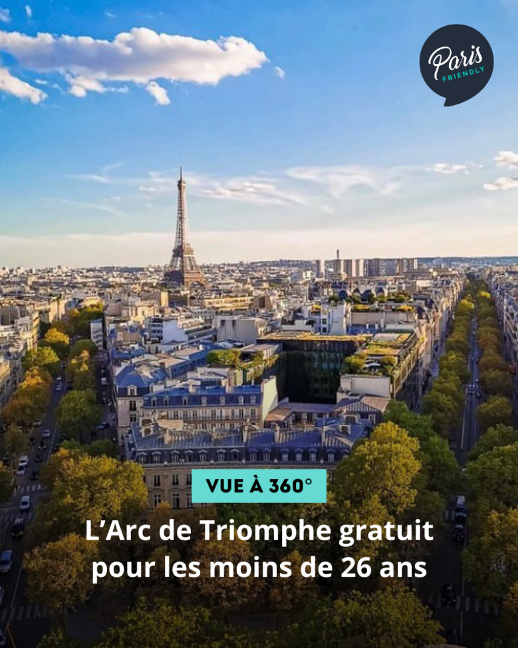 L&rsquo;Arc de Triomphe gratuit pour les moins de 26 ans