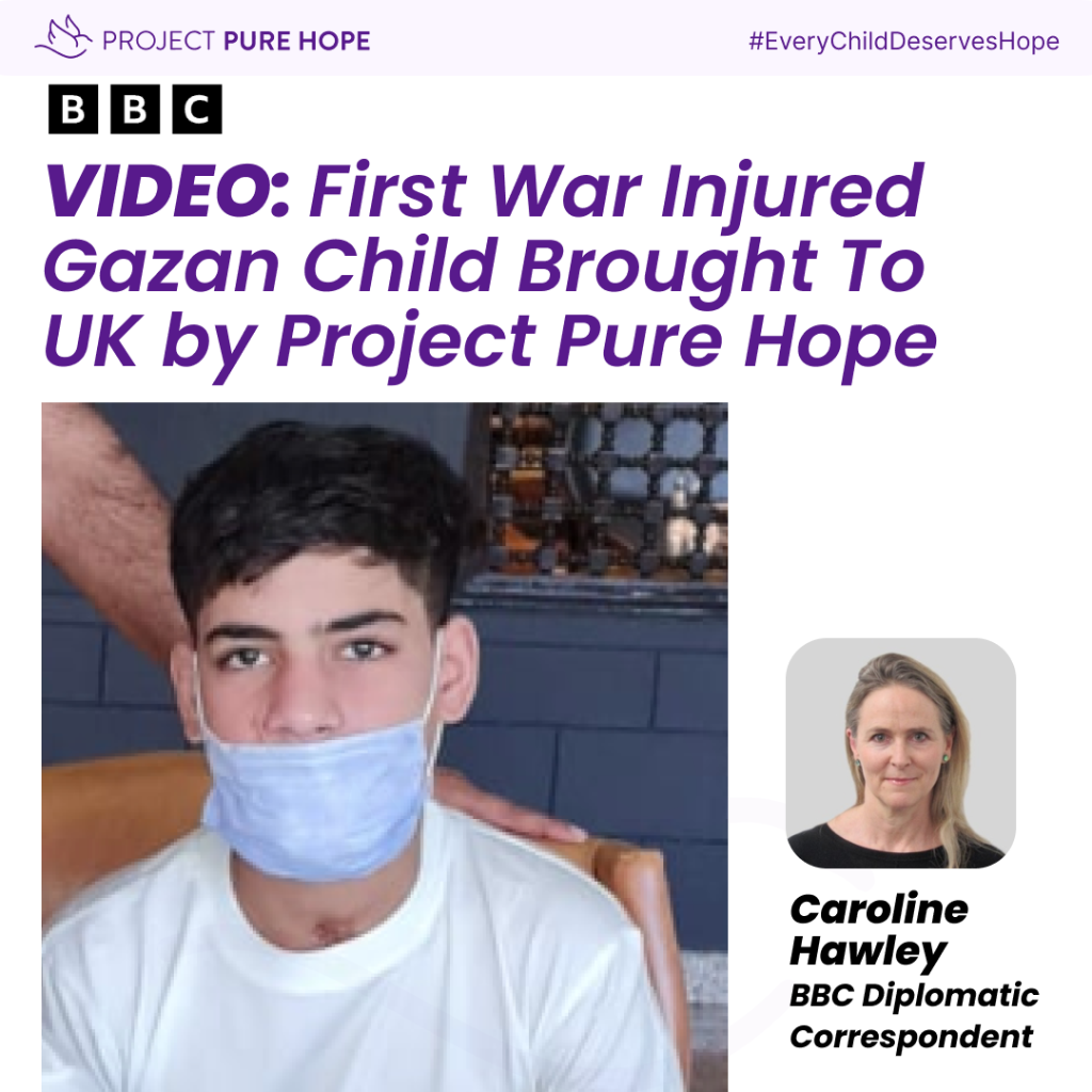 VIDEO: Majd's war injuries will be treated in the UK