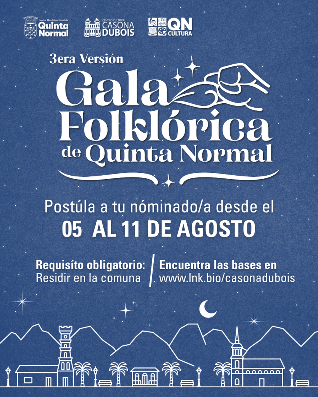 BASES Y FICHA DE POSTULACI&Oacute;N - III GALA DEL FOLKLORE DE QUINTA NORMAL