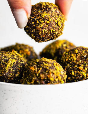 Chocolate Coconut Pistachio Bites