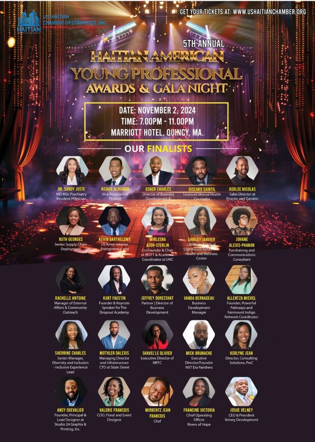 U.S. Haitian Chamber of Commerce Announces the 25 Finalists for the 5th Annual Haitian American Young Professional Awards and Gala Night