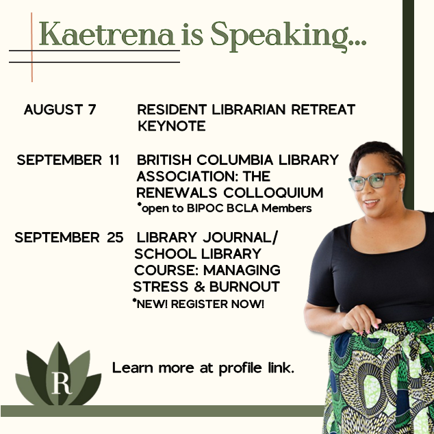 KAETRENA'S SPEAKING ENGAGEMENTS: AUGUST-SEPTEMBER 2025
